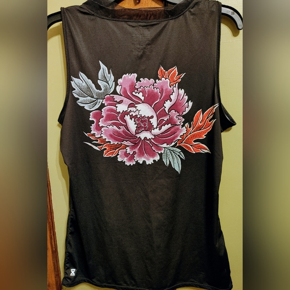 Rare YMX by Yellowman MadKool Floral Tank w/ Chiffon Neckline – Size M/L - Picture 3 of 7